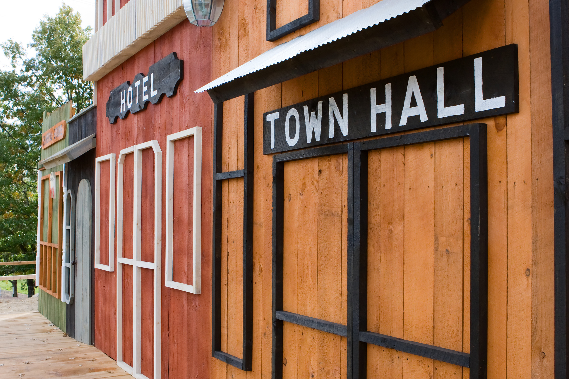 Fake Old-time Western Building Fronts (Movie Set)